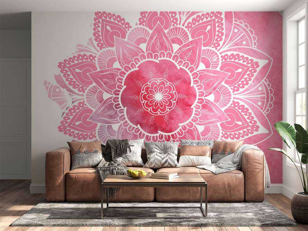 Mandala con motivos florales