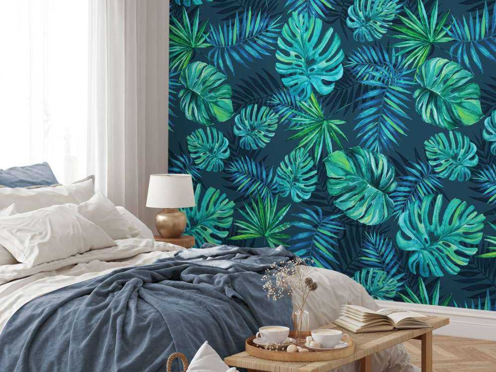 Plantas tropicales de acuarela