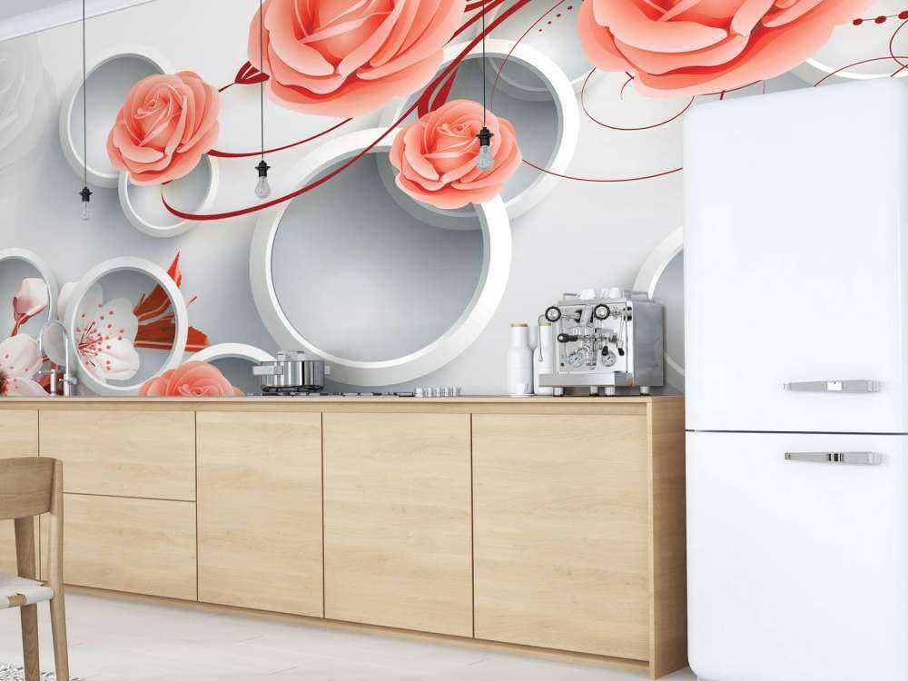 Círculos y flores 3D