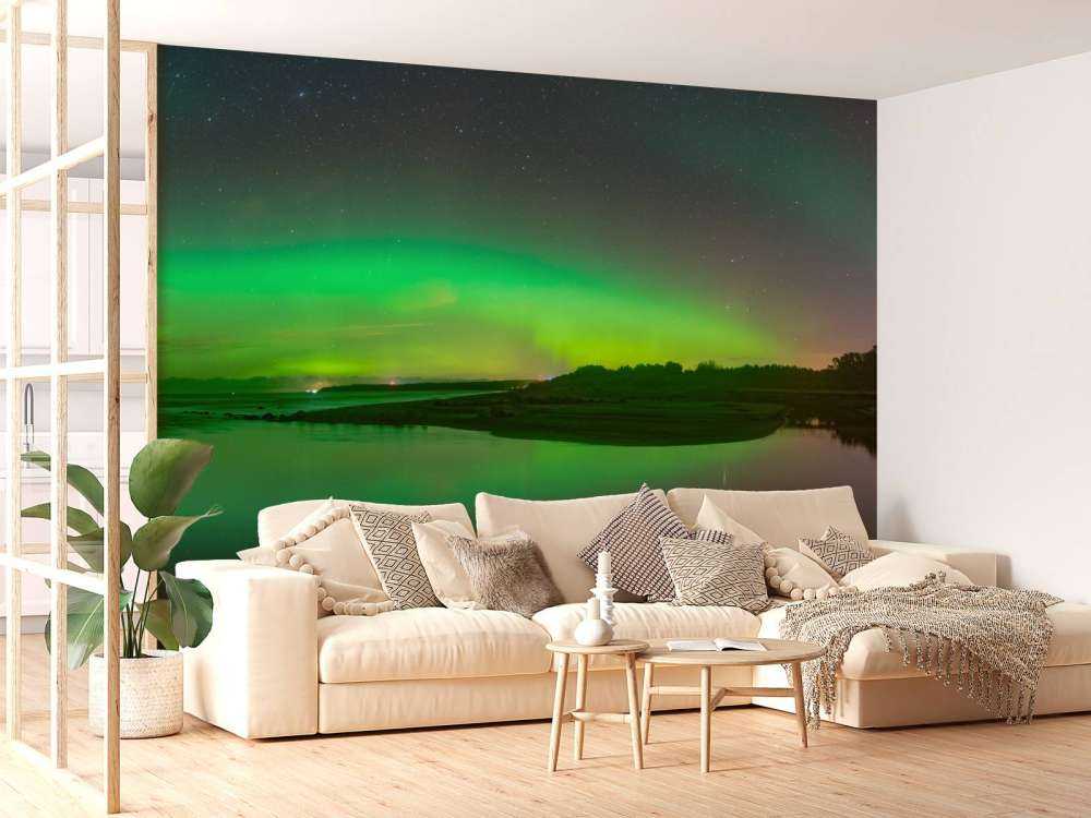 Una aurora boreal brillante