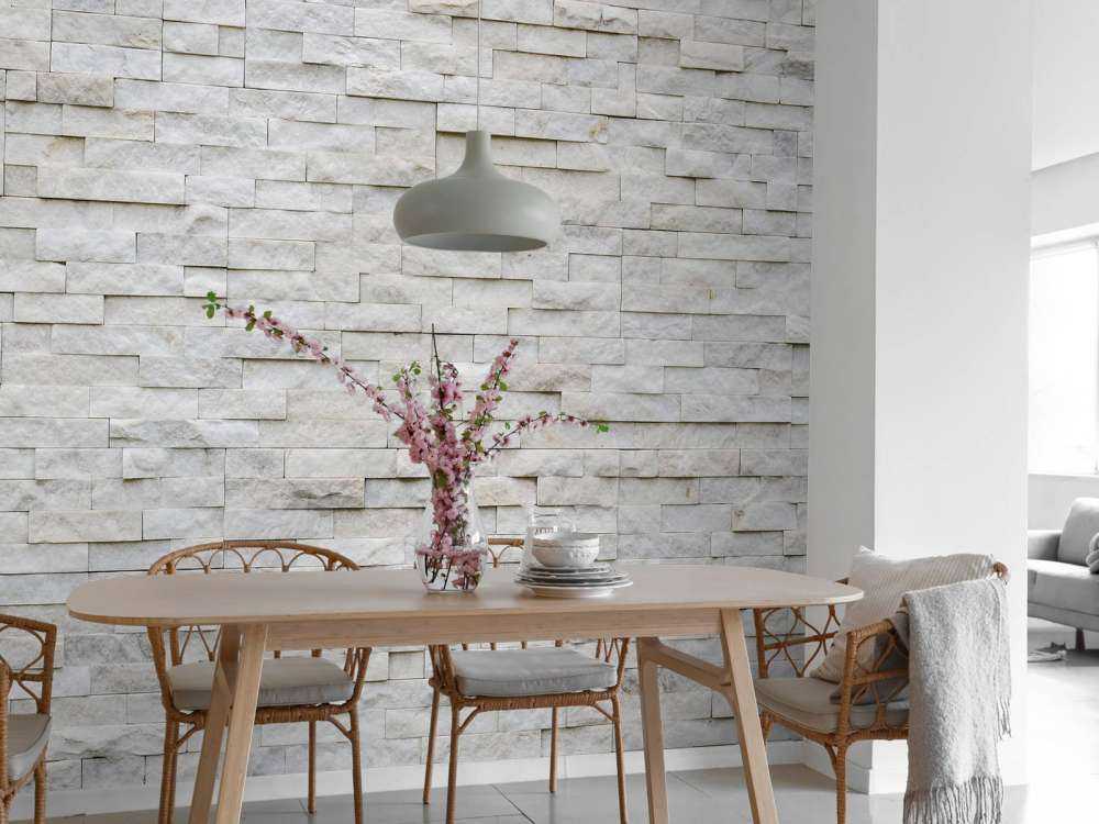 Muro de piedra moderno