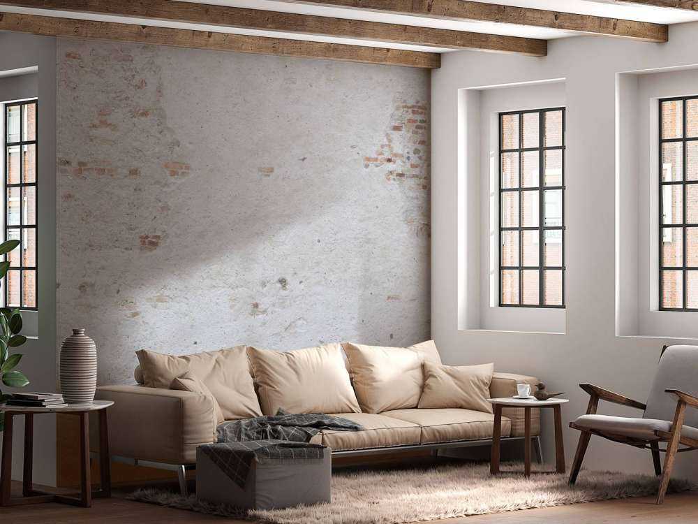 Muro antiguo con estuco