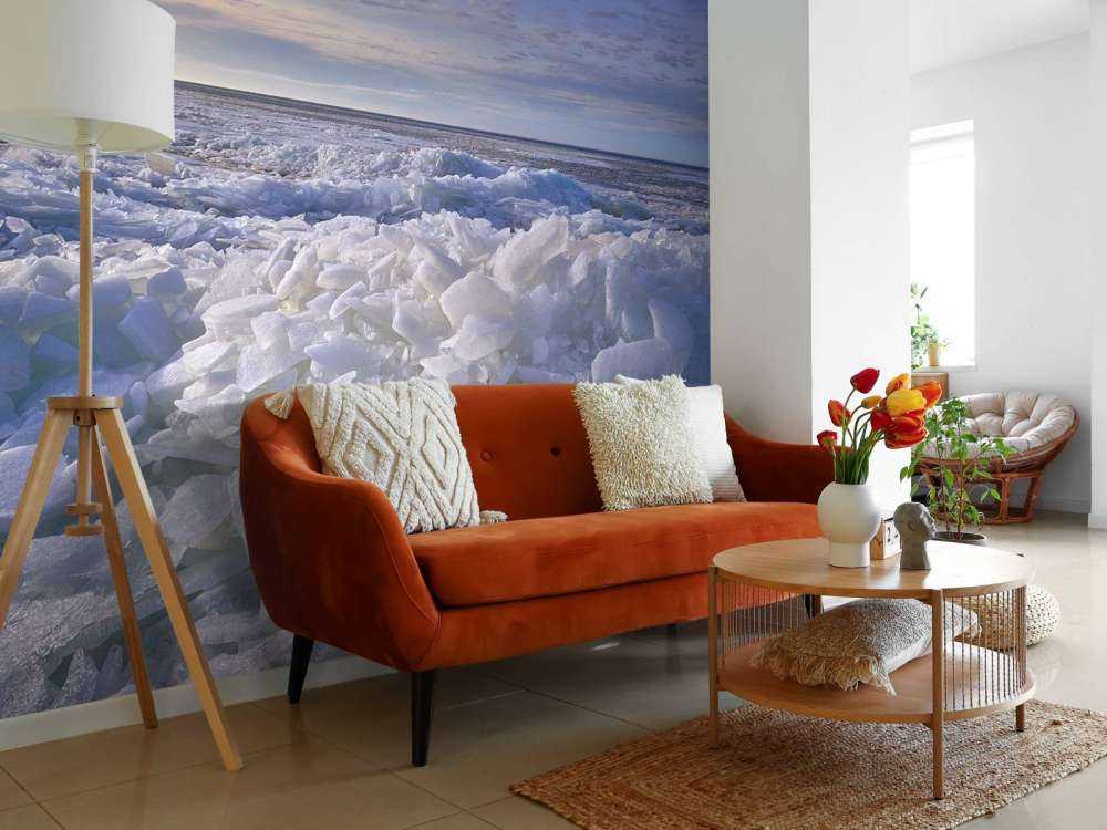Hielo triturado en el Ijsselmeer