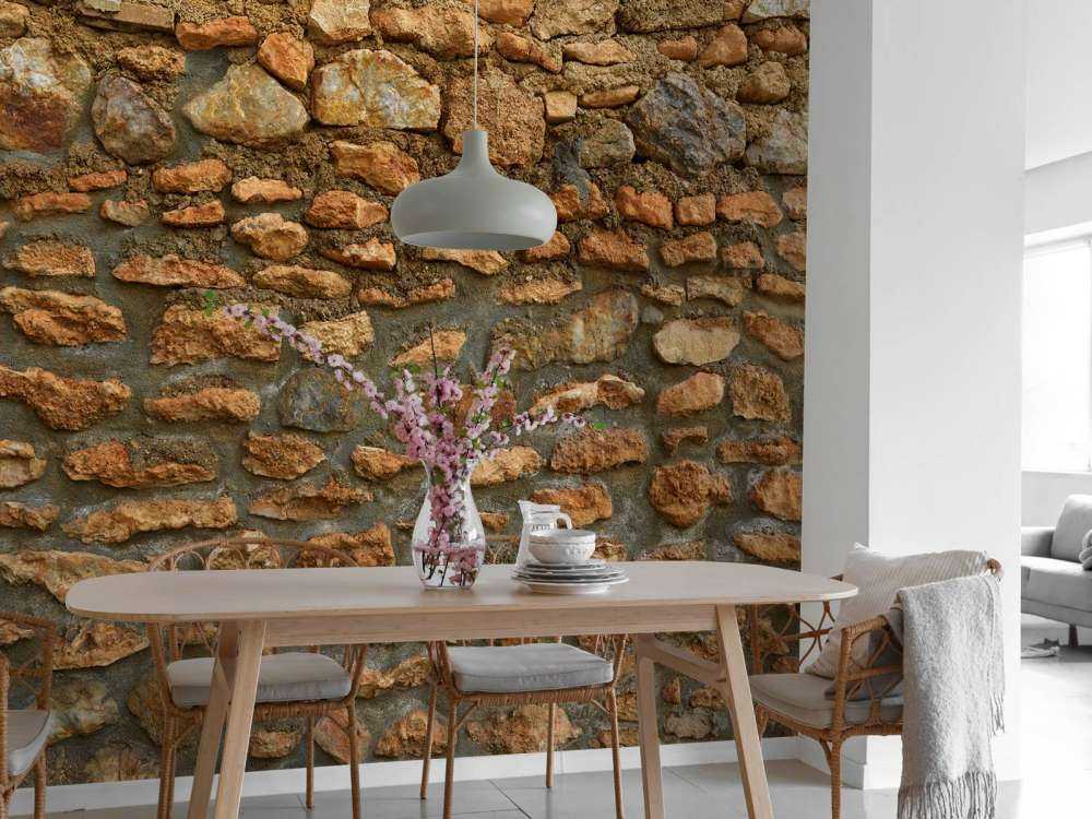 Muro con piedras toscas