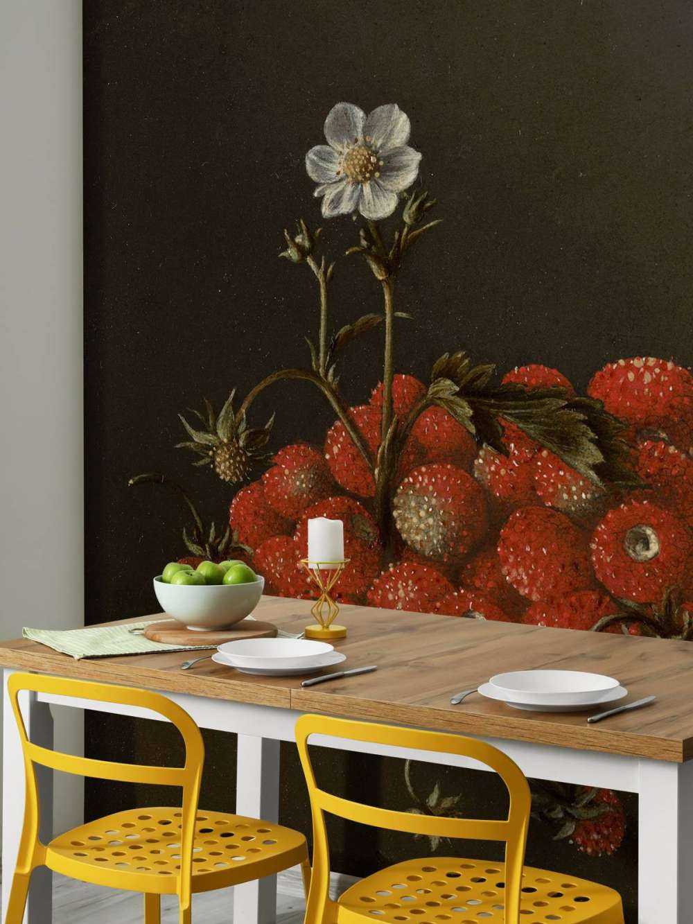 Naturaleza muerta con fresas silvestres