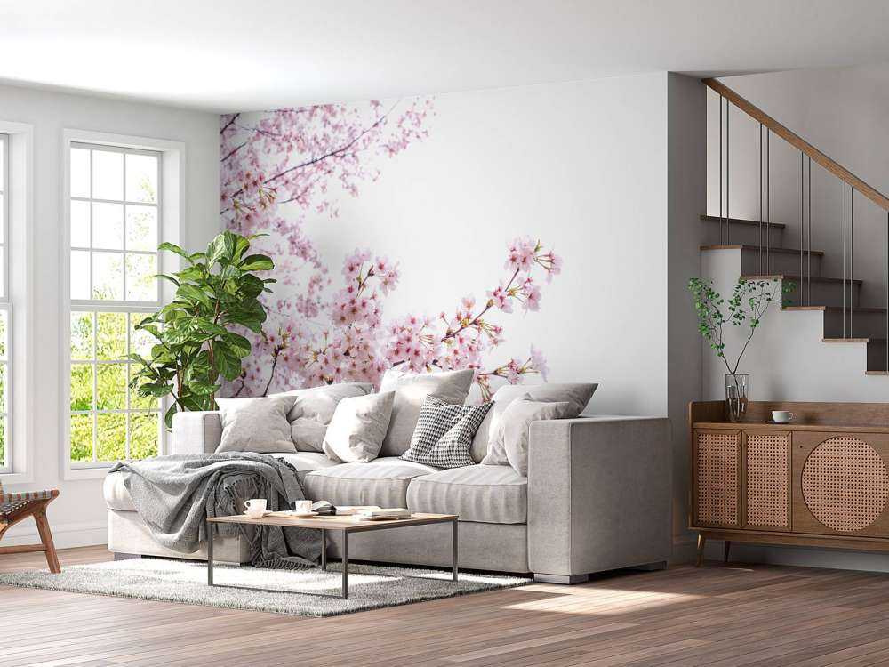 Ramas de flor rosa
