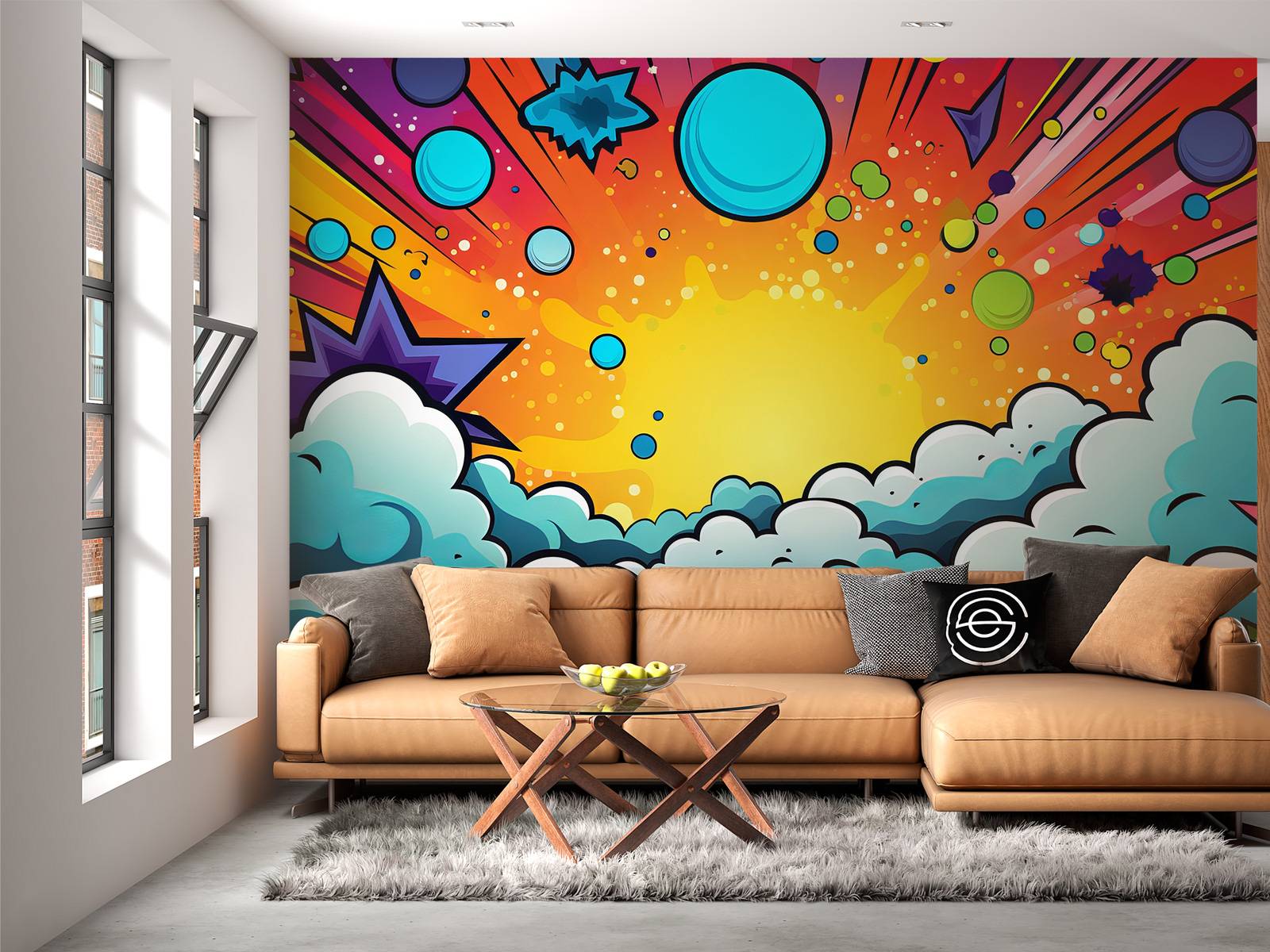 Papel Pintado - Explosión cósmica de colores