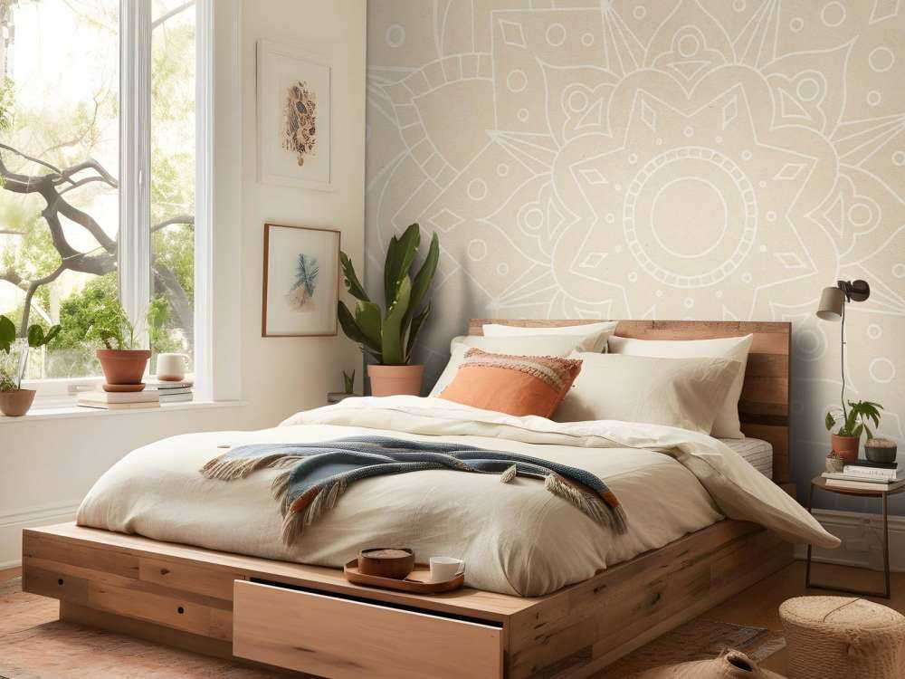 Beige Mandala Art