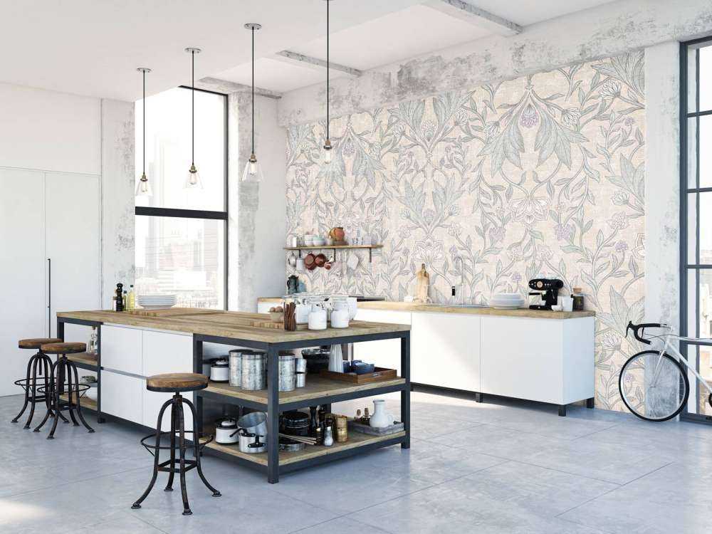 Morris floral damasco - beige neutro
