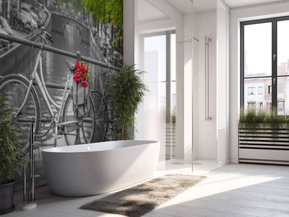 Bicicleta con flores