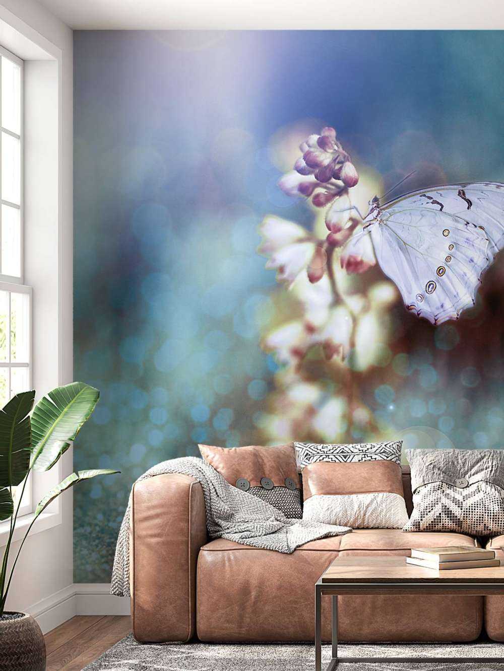 Mariposa en flor