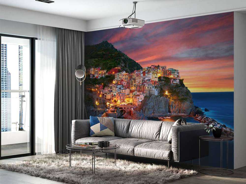 Ciudad italiana al atardecer