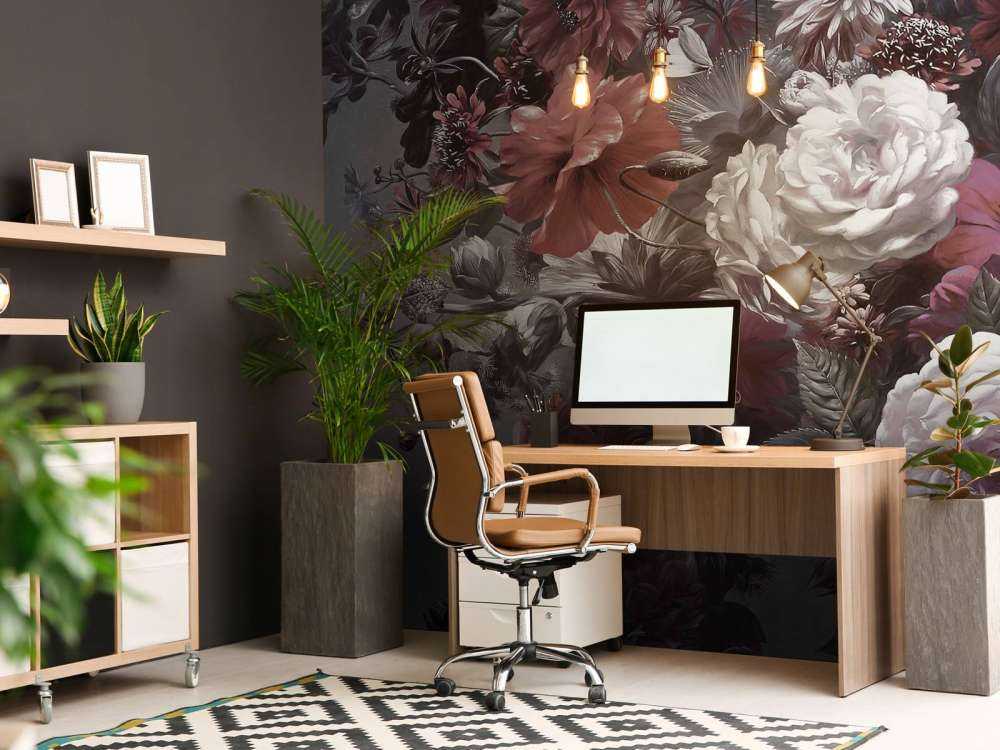 Gran ramo con amapolas rojas