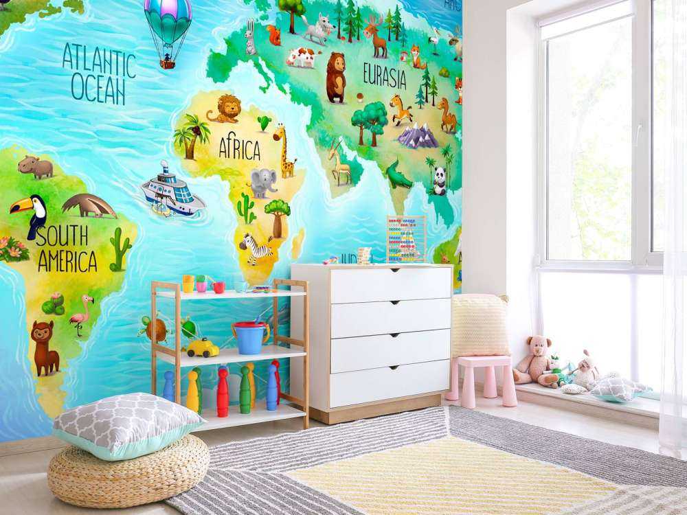 Mapa del mundo para niños