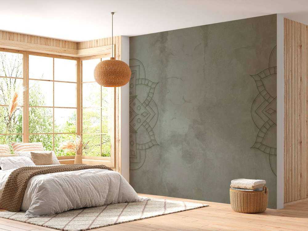 Mandala verde desgastado