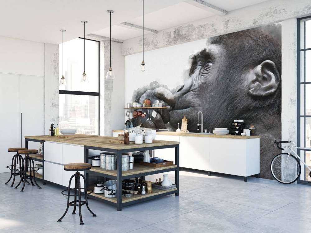 Chimpancé en acuarela