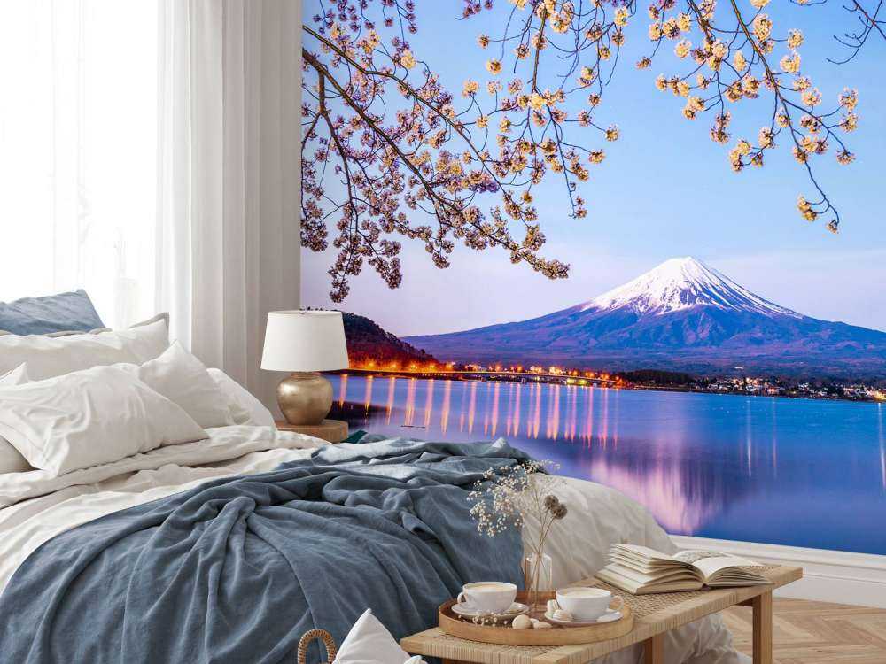 El Monte Fuji al borde del agua