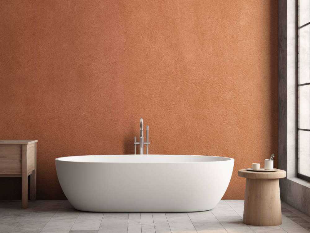 Estructura de cuero en colores terracota