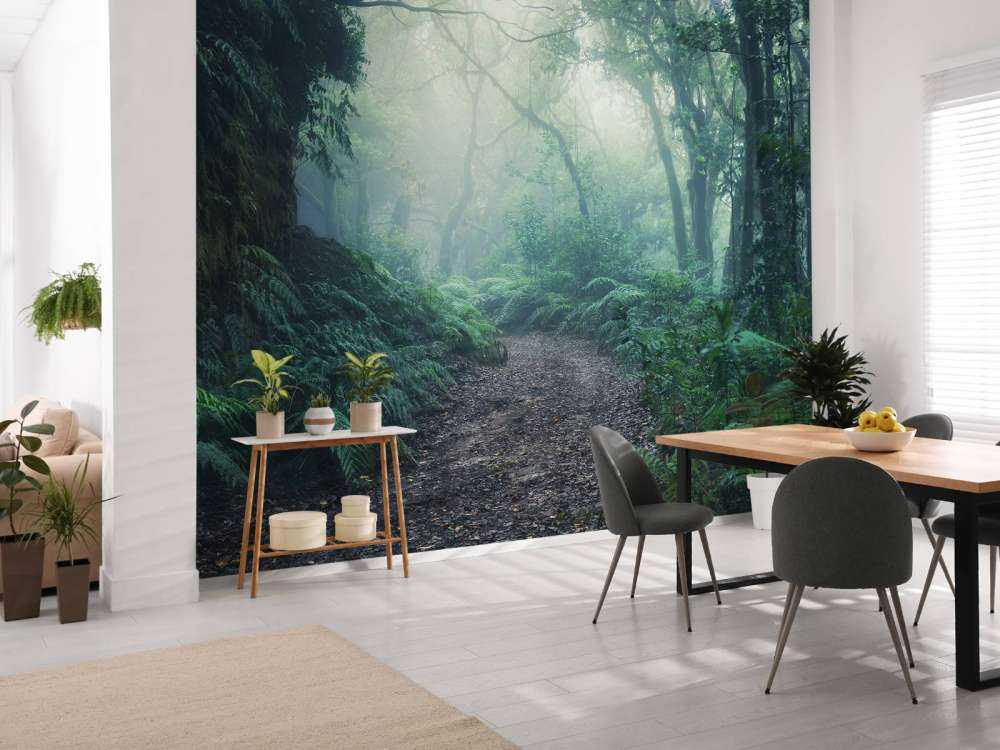 Bosque de niebla verde