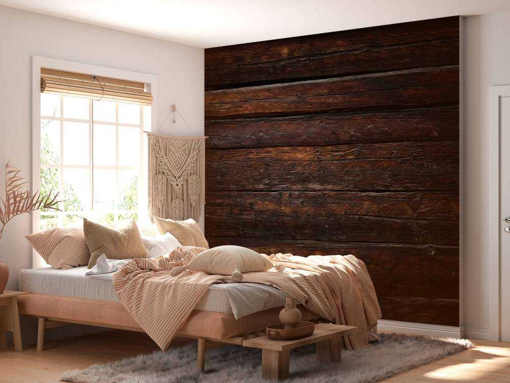 Pared de madera oscura