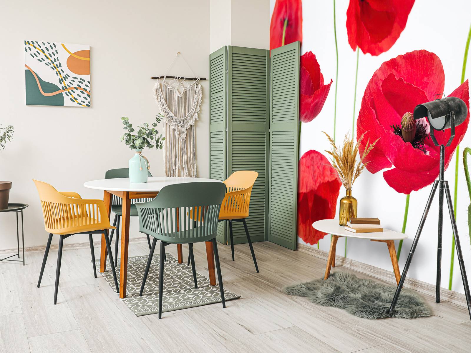 Cosco - Silla Alta Fácil De Plegar, Diseño De Campo De Amapolas