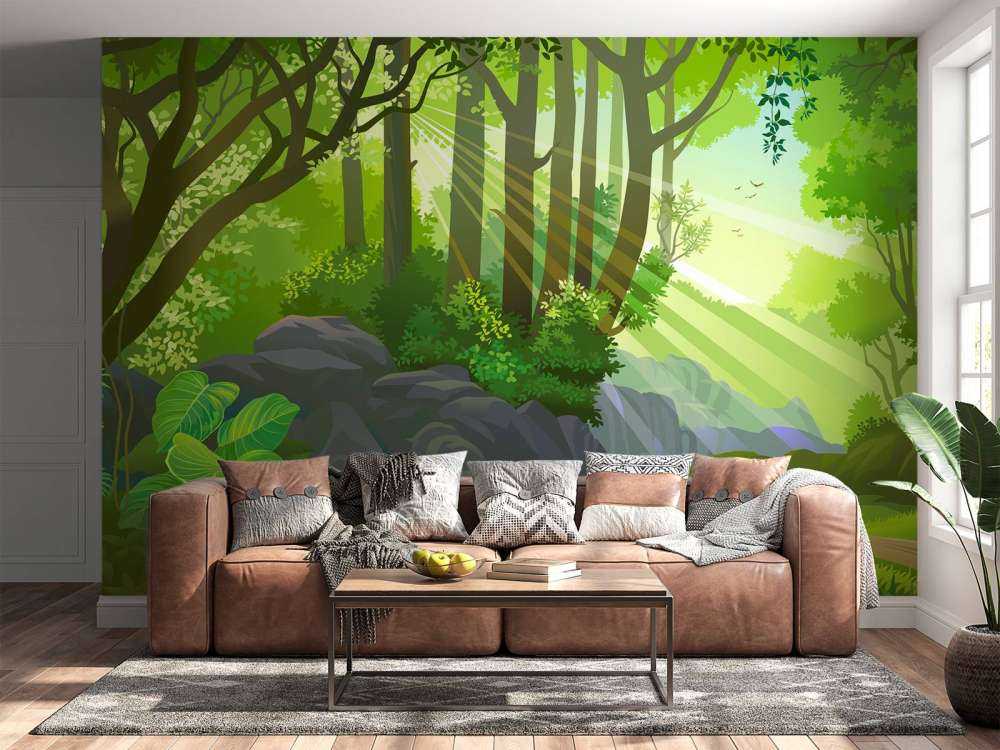 La luz del sol en la selva