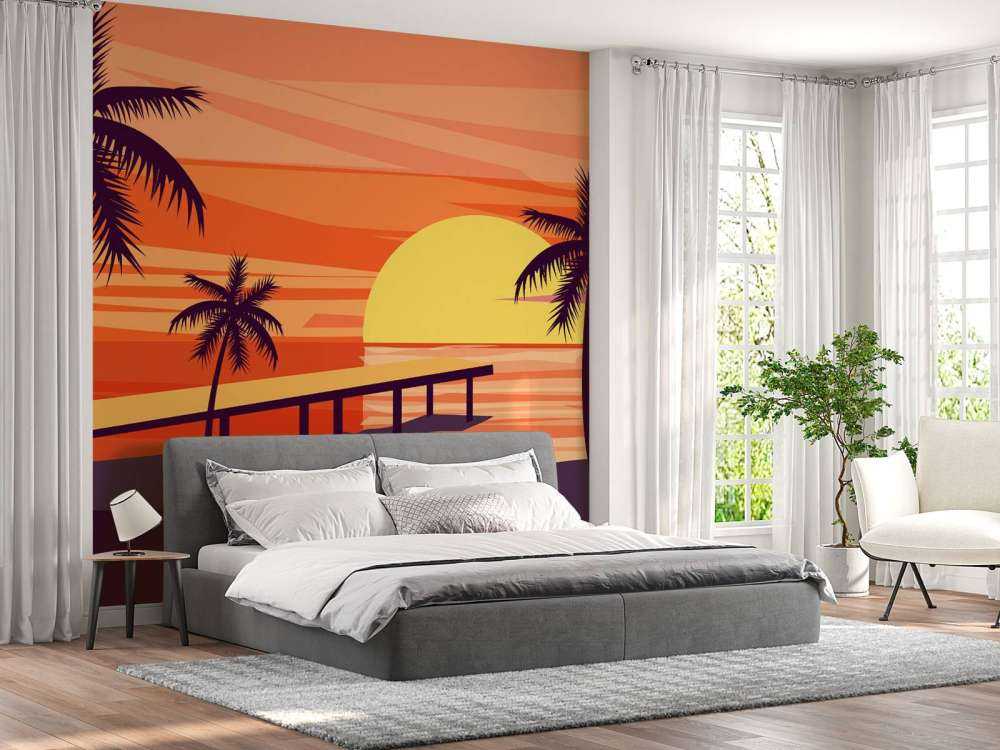 Puesta de sol dibujada