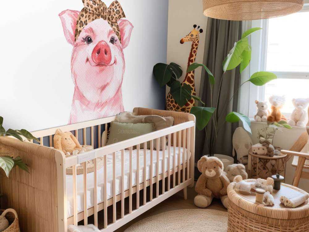 Divertido cerdito con pañuelo