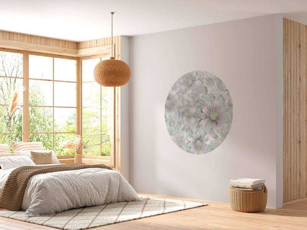 Elegancia Acuarela Botánica Rosa Pastel