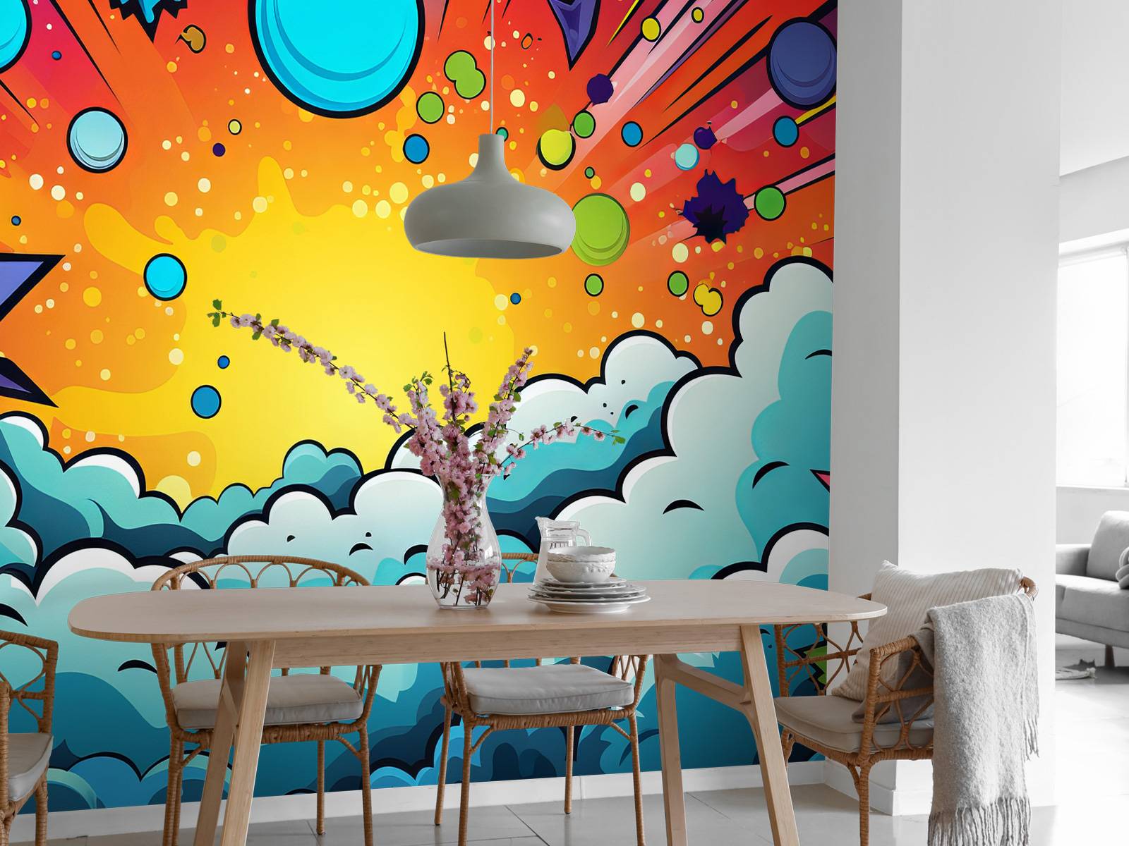 Papel Pintado - Explosión cósmica de colores