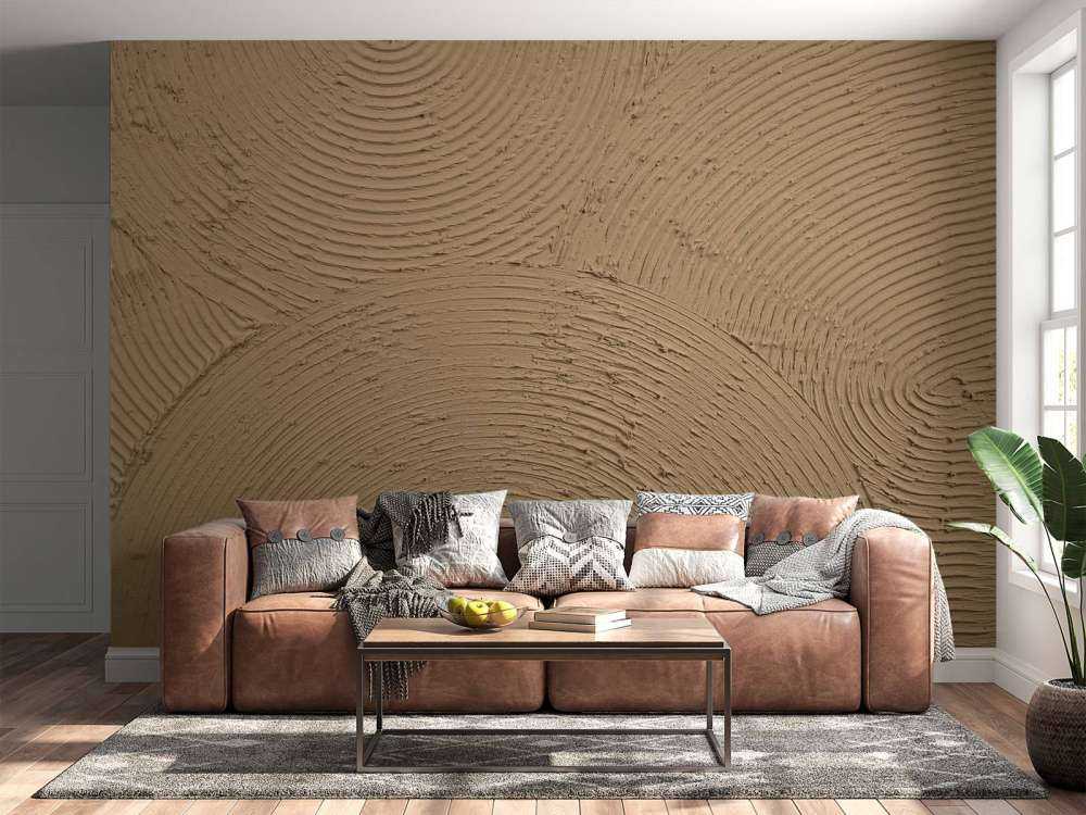 Círculos Zen en marrón dorado
