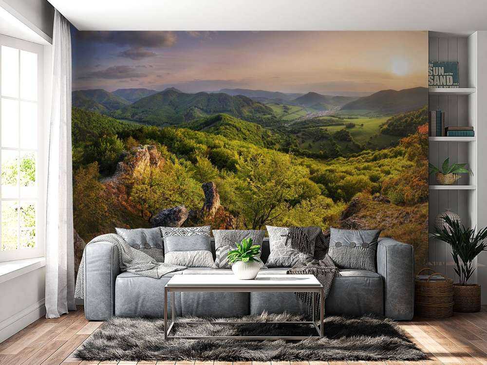 Paisaje de montaña en primavera