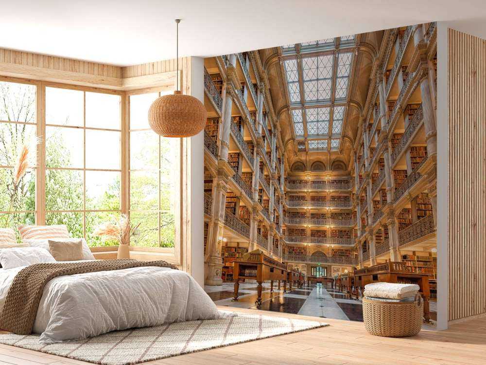 Sala de literatura iluminada