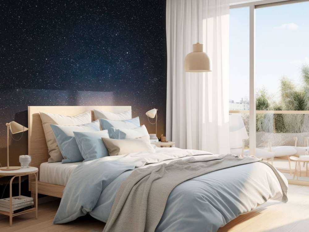 Puesta de sol con estrellas