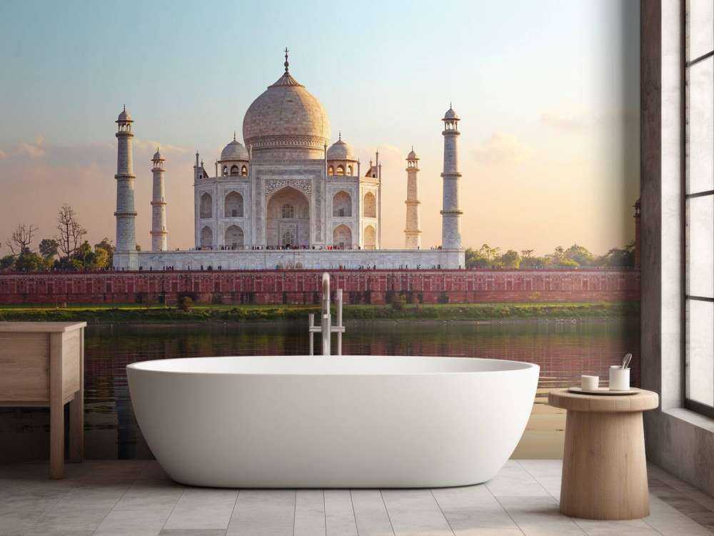 Taj Mahal por la mañana