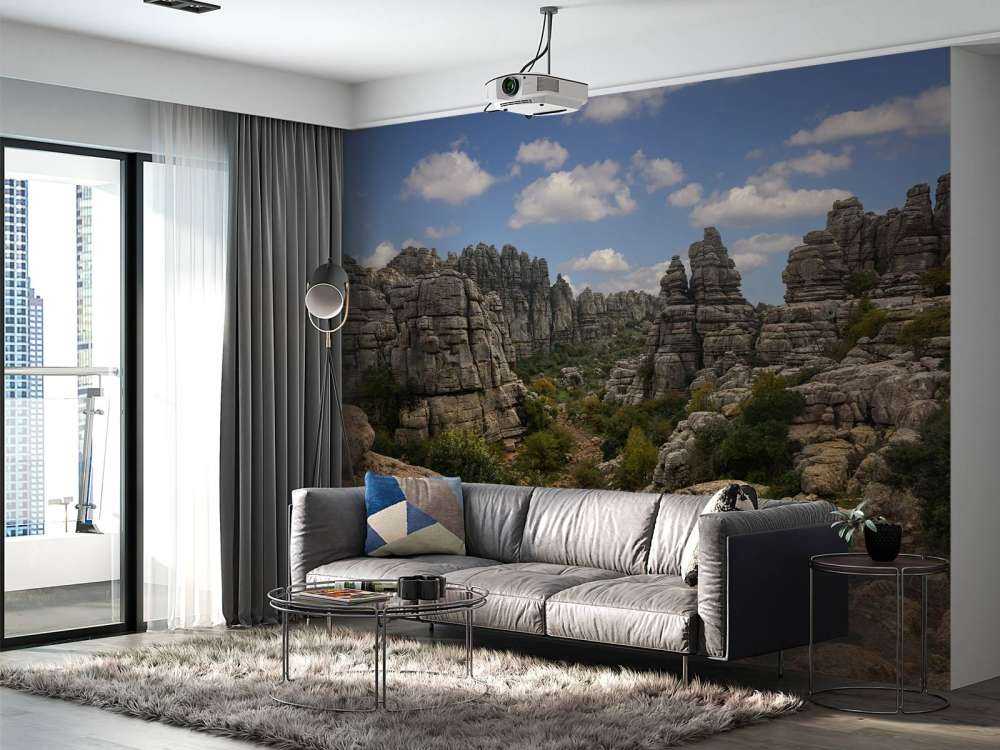 Rocas con cielo azul