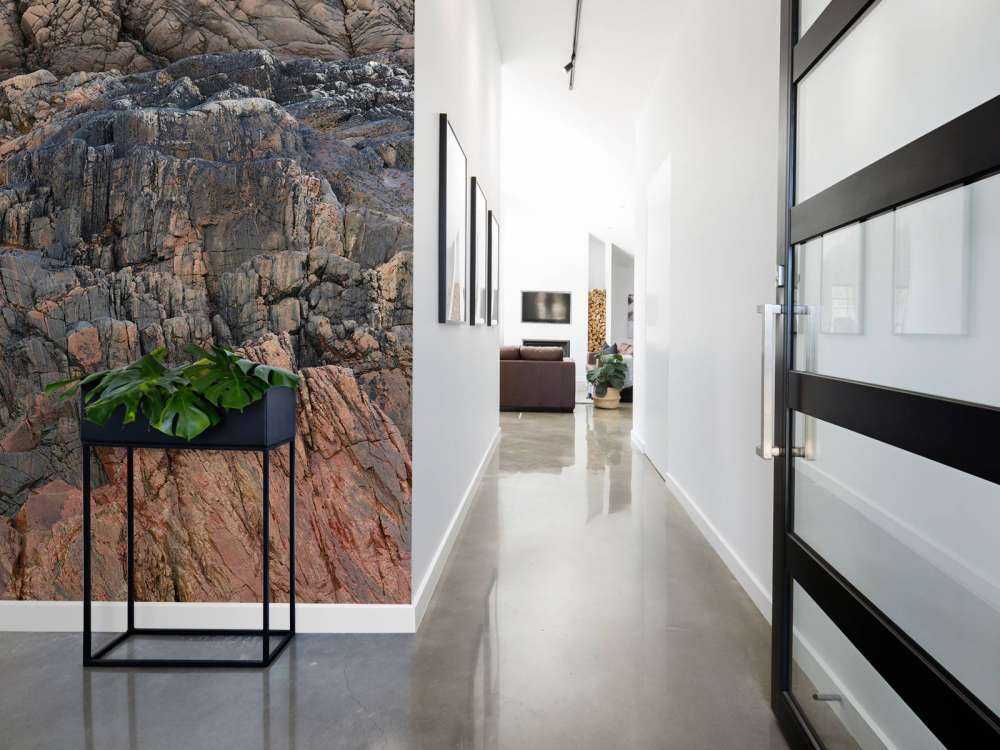 Primer plano de la pared de roca