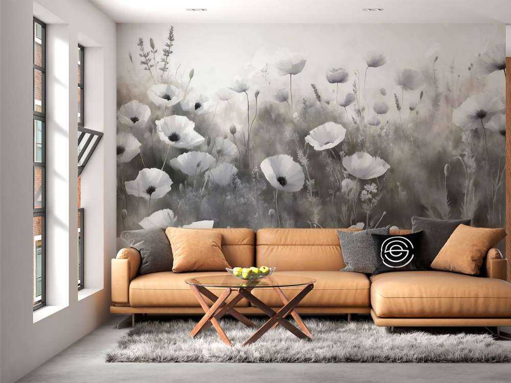 Danza de flores silvestres - gris