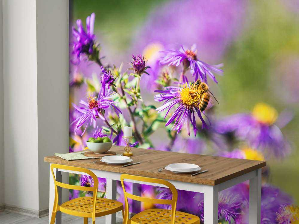 Flores de color púrpura