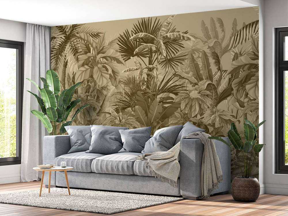 Selva tropical en sepia