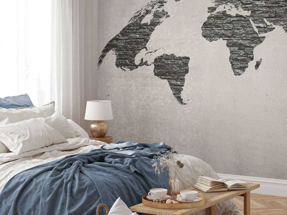 Mapa del mundo piedras oscuras