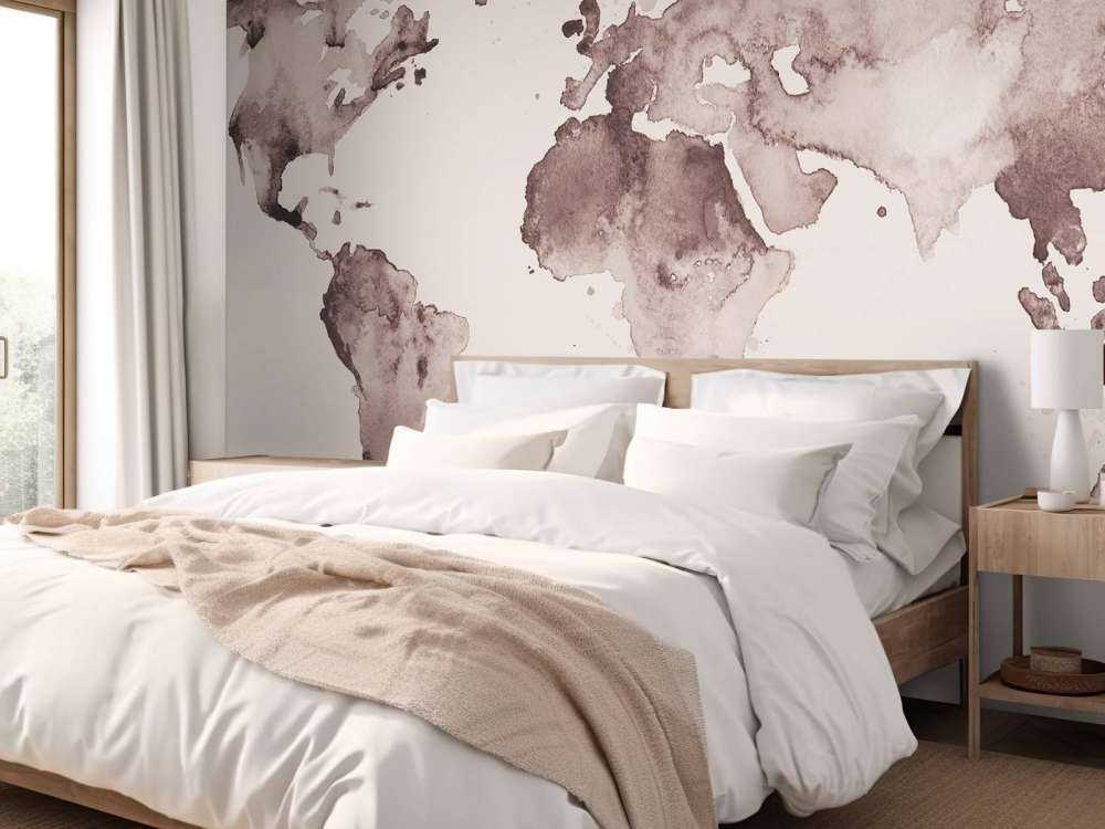Mapa del mundo en sepia