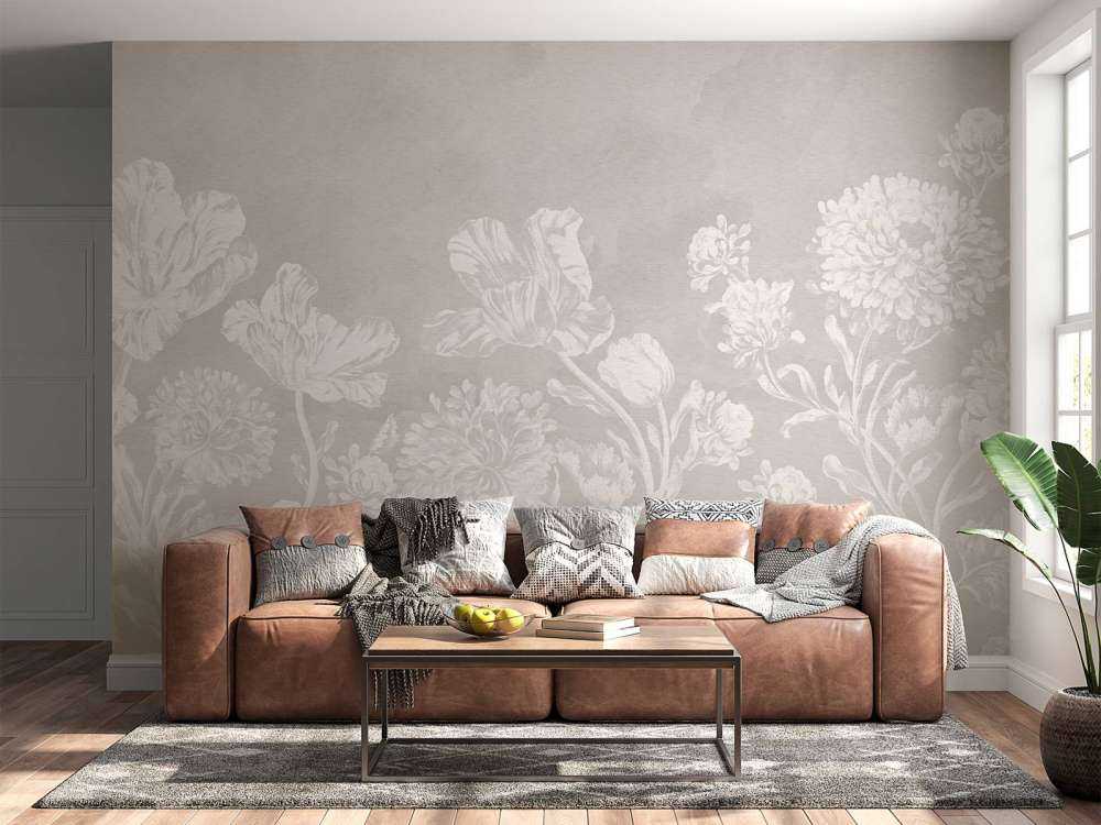 Paisaje floral barroco - greige