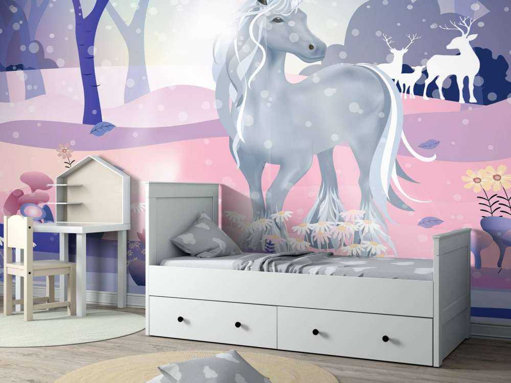 Unicornio en la nieve
