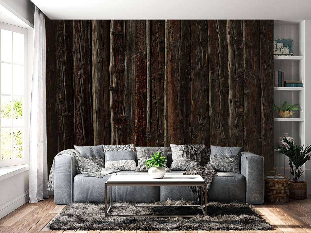 Madera rugosa con clavos