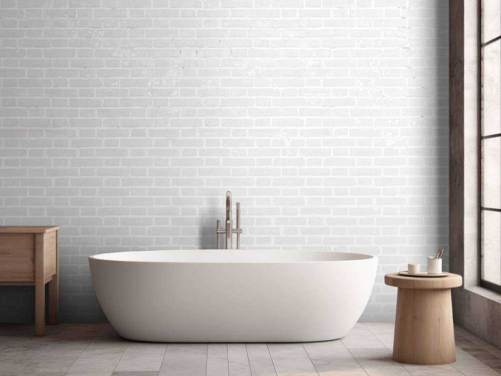 Pared de ladrillos blancos