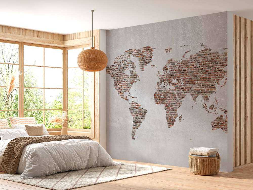 Piedras del mapa del mundo