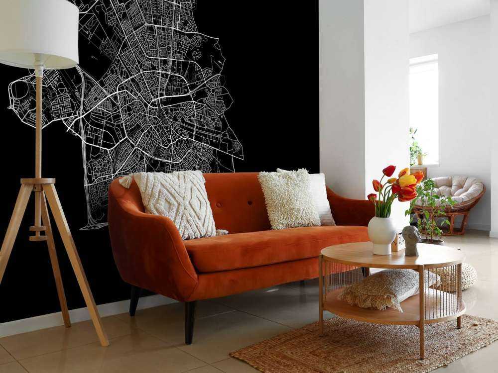 Mapa de Eindhoven, negro