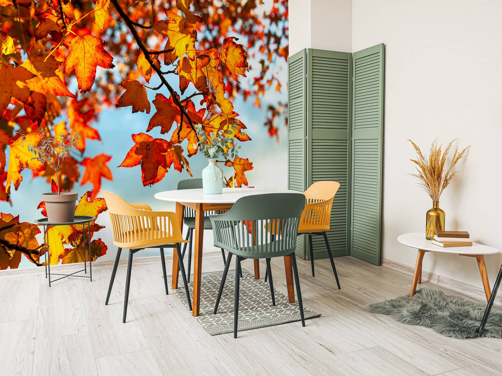 Papel Pintado - Hojas de otoño, image size:1600x1200