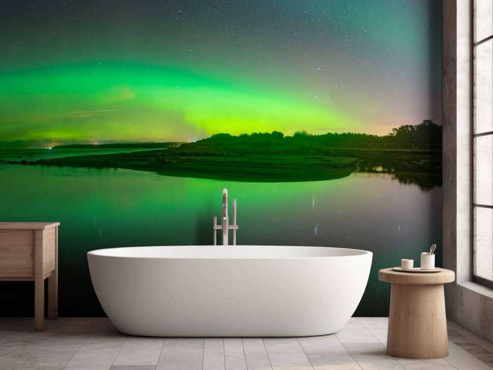 Una aurora boreal brillante